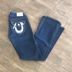 True Religion Joey Silver Boot Cut Jeans Size 26
